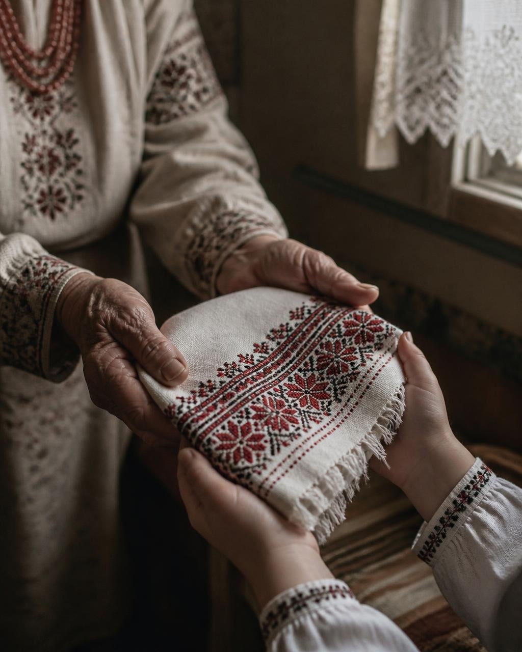 Generations of Ukrainians passing on an embroidered heirloom